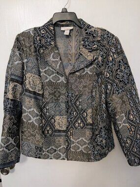Vintage Dress Barn tapestry jacket Size 14/16